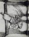 ADAMS, ANSEL (1902-1984) Four selected studies of ""Gravestone Carvings with Hands.""
